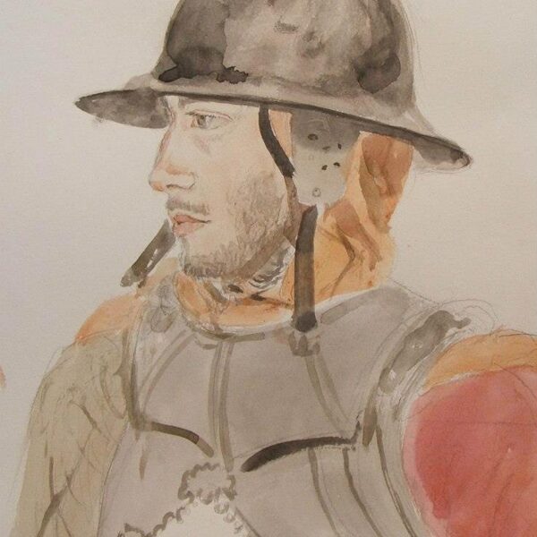 "Alex im Mittelalter-Kostüm", Aquarell