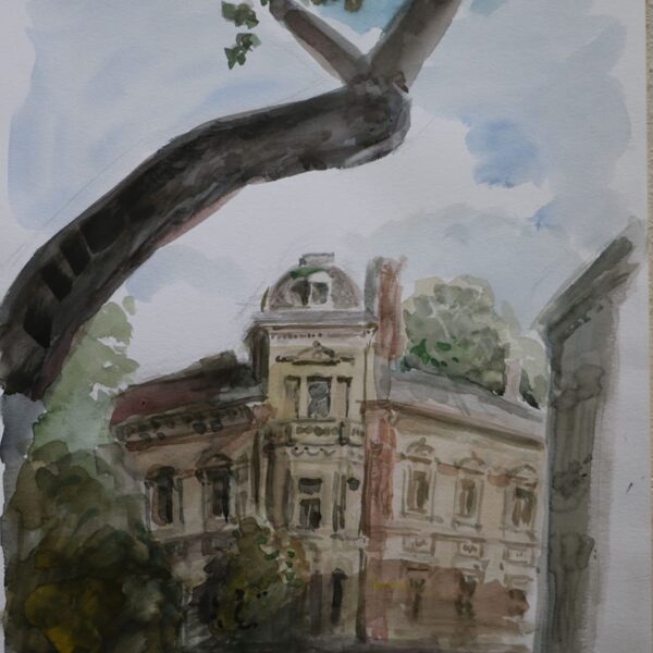 "Villa Lortzingstrasse 16 (Leipzig)", Acquarell