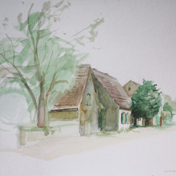 "Häuser in Seehausen", Aquarell