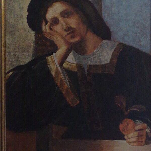 "Der Verträumte", Kunstkopie nach dem "Doppelporträt" von Giorgione, Öl auf Leinwand