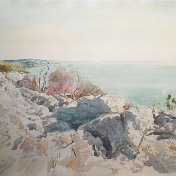 "Rilkeweg (Triest)", Aquarell auf Büttenpapier