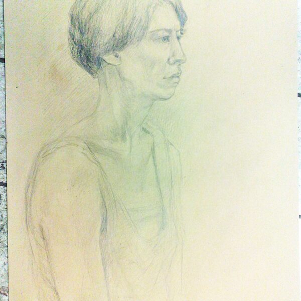 "Frau mit kurzen Haaren", Bleistift