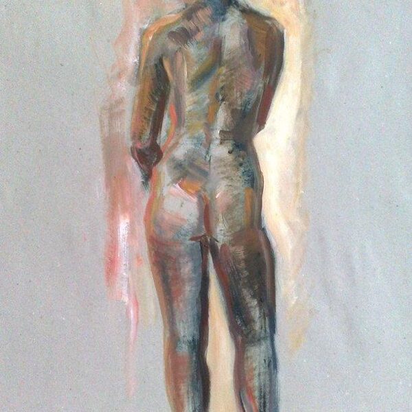 "Modella di Lipsia", olio su carta