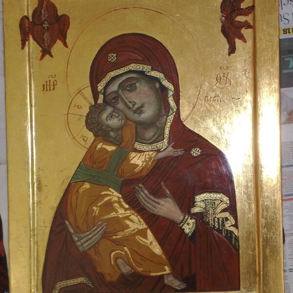 "Icona Madre di Dio", soggetto, materiali e realizzazione secondo la tradizione russa