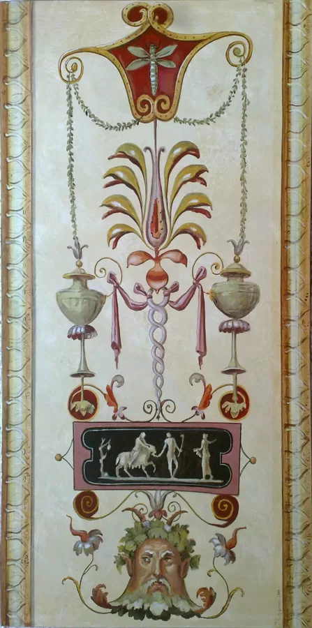“Ornament", art reproduction of Vatican grotesques, tempera on canvas