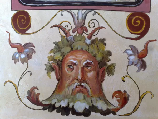 "Ornament mit Grotesken", Detail