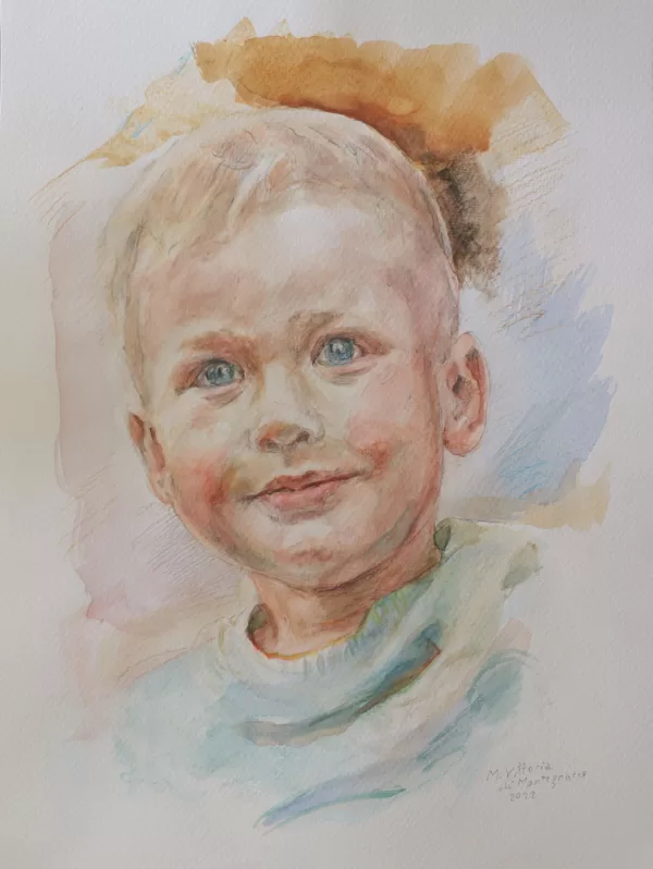 "Franz", Aquarellporträt