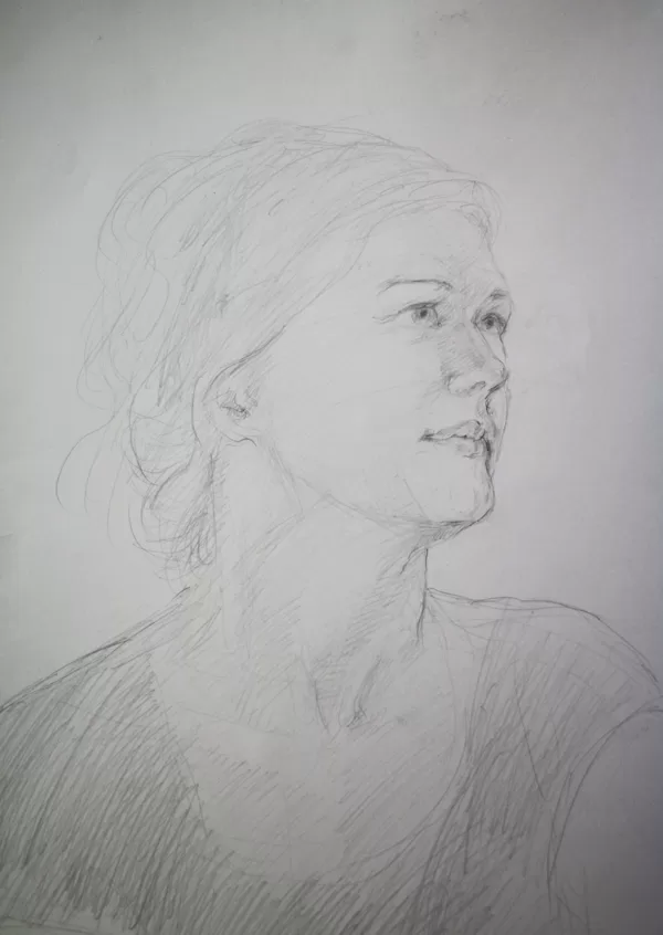 "Riccarda", Bleistift