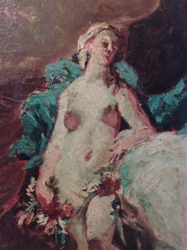 "Figura femminile", copia d'arte dalla Pittura Veneziana, olio su tela