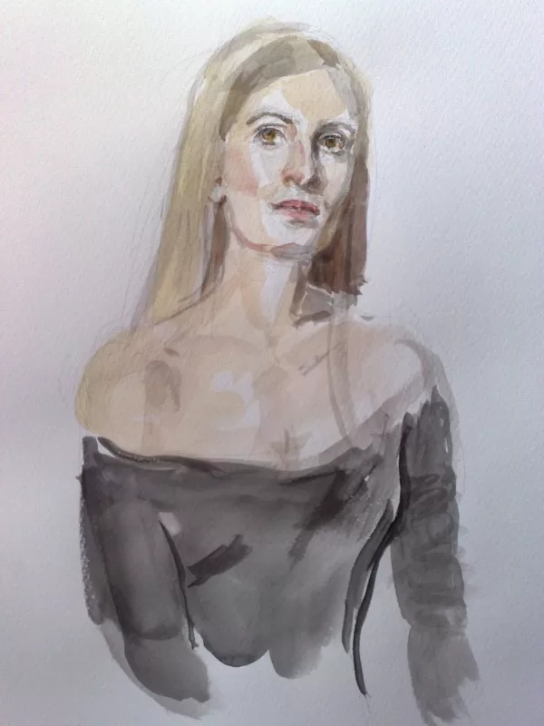 Ritratto femminile, acquerello