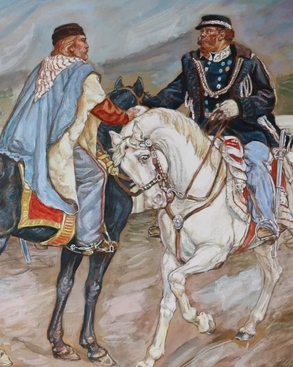"L'incontro di Teano", dettaglio