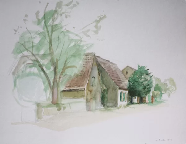 "Case in Seehausen", acquerello
